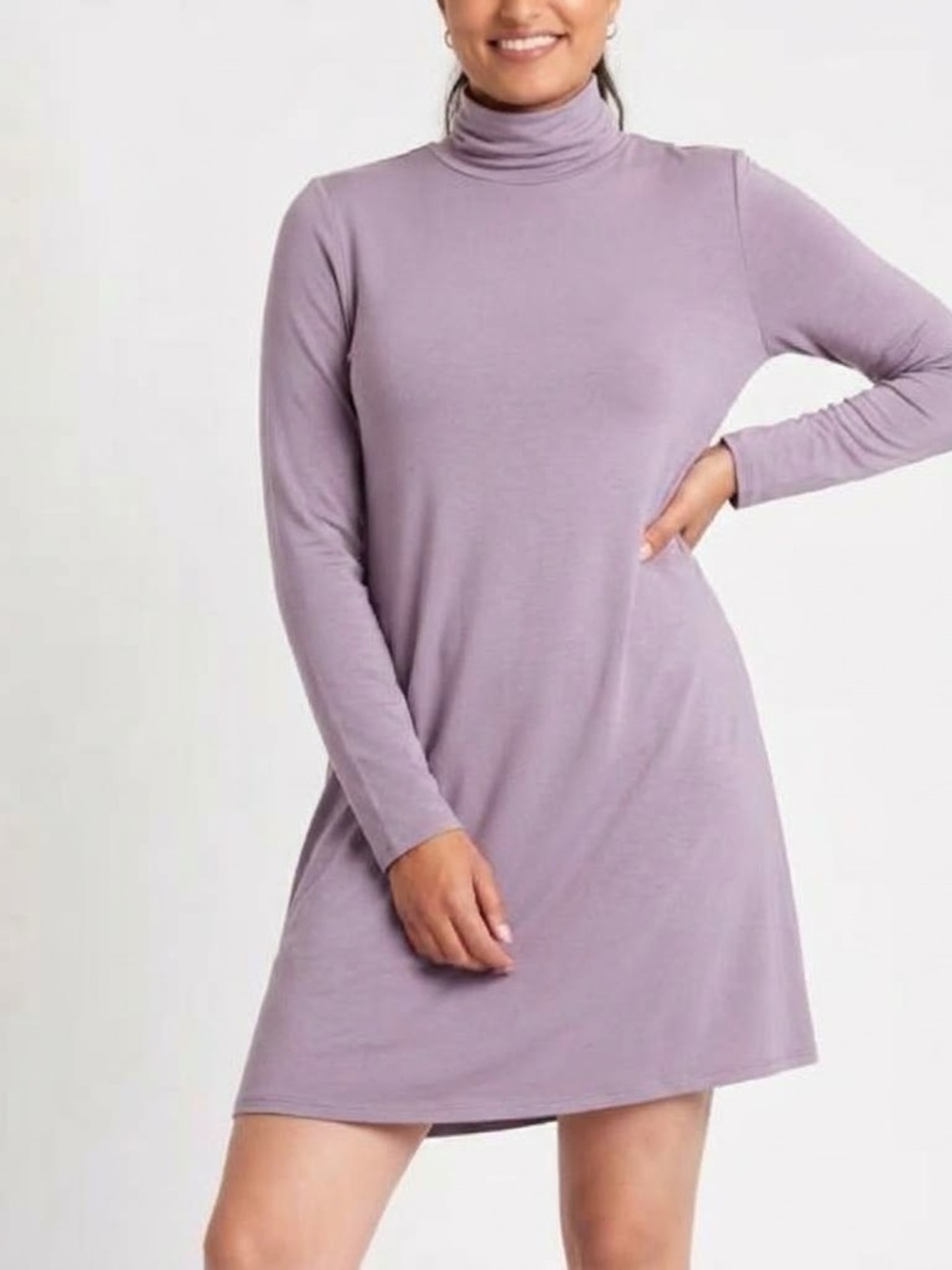 Kit and Ace Technical Stretch Turtleneck Swing Dress Sz M
